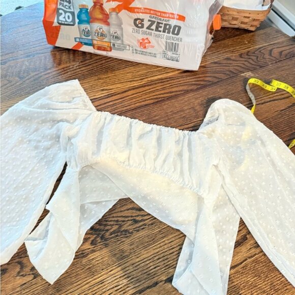 Shein Wrap Crop Long Sleeve - Picture 6 of 6